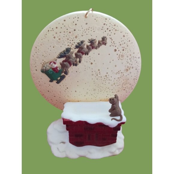 Hallmark 1997 Vtg Keepsake Ornament  "Happy Christmas To All!" Santa sleight - Picture 6 of 11